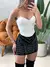 Cropped Feminino em Courino Corset sem Alça Yasmin Ref. 699