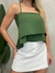 Cropped Feminino em Duna de Alça com Babado e Amarração Bárbara Ref. 1434 - comprar online