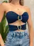 Cropped Feminino em Suplex sem Alças com Recortes e Fivelas Daiana Ref. 1406 - PeerShopp