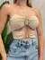 Cropped Feminino em Suplex sem Alças com Recortes e Fivelas Daiana Ref. 1406 - loja online