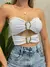 Cropped Feminino em Suplex sem Alças com Recortes e Fivelas Daiana Ref. 1406 na internet