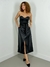 Saia Feminina Midi em Courino com Cinto Aline Ref. 1466 - comprar online