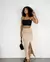 Saia Feminina Midi em Ribana com Fenda Fabiola Ref. 1346 - comprar online