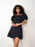 Vestido Feminino Curto em Alfaiataria Manga Princesa Transpassado Lorena Ref. 13