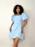 Vestido Feminino Curto em Alfaiataria Manga Princesa Transpassado Lorena Ref. 13 - PeerShopp