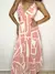 Vestido Feminino Longo Estampado com Bico e Amarração Tânia Ref. 1215 - comprar online