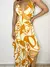 Vestido Feminino Longo Estampado com Bico e Amarração Tânia Ref. 1215