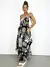 Vestido Feminino Longo Estampado com Bico e Amarração Tânia Ref. 1215 - loja online