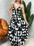 Vestido Feminino Longo Estampado com Bico e Amarração Tânia Ref. 1215