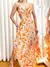 Vestido Feminino Longo Estampado com Bico e Amarração Tânia Ref. 1215 - PeerShopp