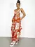 Vestido Feminino Longo Estampado com Bico e Amarração Tânia Ref. 1215 - comprar online