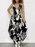 Vestido Feminino Longo Estampado com Bico e Amarração Tânia Ref. 1215