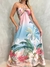Vestido Feminino Longo Estampado em Crepe Costas Nua e Amarração Serena Ref. 1 - comprar online