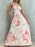 Vestido Feminino Longo Estampado em Crepe Costas Nua e Amarração Serena Ref. 1 na internet