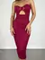 Vestido Feminino Midi em Ribana Sem Alça com Recorte e Fivela Barbara Ref. 1382 na internet