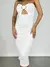 Imagem do Vestido Feminino Midi em Ribana Sem Alça com Recorte e Fivela Barbara Ref. 1382