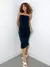 Vestido Feminino Midi em Suplex Alça Fina Vitoria Ref. 1384