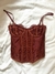 Corset Renda Marrom