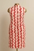 Vestido Midi Sem Mangas – Estampa Ondas Vermelhas - comprar online
