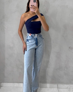 Calça Wide Leg Brilho
