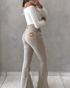 Calça Flare Areia - comprar online