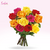 Buquê Sof de 12 Rosas Amarelas - loja online