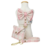 Coleira Peitoral Classic Xadrez Rose