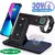 Carregador sem fio 3 em 1 para iphone 15 14 13 12 pro max 11 8 estação doca de