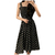 Vestido de ombro solto de bolinhas feminino, nenhuma manga, tamanho maior, casual, sexy, moda verão, 2024