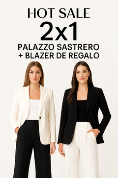 2X1 PALAZO SASTRERO + BLAZER DE REGALO - comprar online