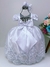 Vestido Infantil Branco Rendado Casamento Damas Luxo Pérolas - Nixer - Vestidos de Festa, Moda Infantil, Daminhas, Noivas e Pajem