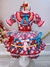 Fantasia Infantil Junino Vermelho Estampa Colorida Festas - comprar online