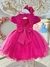 Vestido Infantil Pink Busto Com Pérolas Batizados na internet