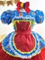Vestido Infantil Junino Azul Colorido Festa São João - comprar online