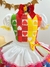 Conjunto Meninas Junino Cropped Colorido Branco C/ Mini Saia - comprar online