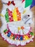 Conjunto Meninas Junino Cropped Colorido Branco C/ Mini Saia