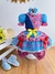 Fantasia Infantil Junino Azul e Rosa Com Flores Coloridas - comprar online