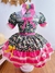 Vestido Infantil Junino Preto Com Estampa Floral Para Festas