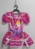 Vestido Infantil Junino Rosa e Xadrez Pink Colorido