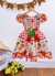 Vestido Infantil Junino Festa São João Xadrez Vermelho - comprar online