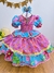Vestido Infantil Junino Lilás Colorido com Florzinhas na internet