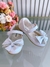 Sapatinho Branco Verniz Aplique de Lacinho Com Strass Luxo - comprar online