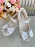 Sapatinho Infantil Branco Verniz Aplique de Lacinho Com Strass - comprar online
