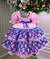 Vestido Bella Child Junino Caipira Luxo Florzinhas Rosa na internet