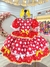 Vestido Infantil Junino Caipira Vermelho Estampas Corações - loja online