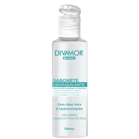Sabonete Líquido Facial Demaquilante Divamor Vegano