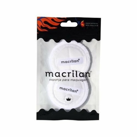 Kit com 2 Esponjas redondas para maquiagem Macrilan
