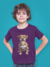 Playera Cuello Redondo Manga Corta para Niño Perrito Cafe