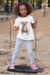 Playera Cuello Redondo Manga Corta para Niña Diseño Perrito Cafe - Tus Tazas
