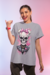 Playera Cuello Redondo Manga Corta para Mujer Diseño Calavera Rosita
